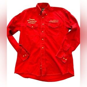 Vintage wrangler rodeo shirt 2009 red size medium
